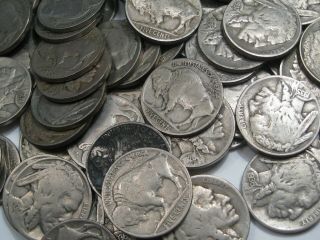 100 Full - Date BUFFALO Nickels.  Mostly 1930 ' s.  21 3