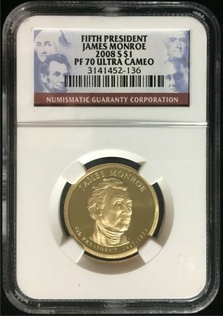 2008 S Presidential 4 - Coin Proof Set - NGC PF70 Proof Ultra Cameo 5