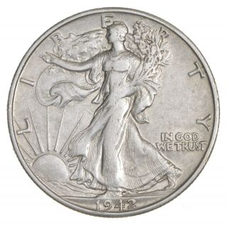 Choice Au/unc 1942 - S Walking Liberty Half Dollar 275