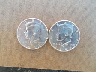 2003 P&d Kennedy Half Dollar 2 Coin Set Uncirculated Us Coins,