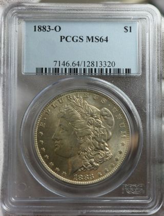 1883 - O Morgan Dollar $1 Pcgs Graded Ms64 Silver Coin