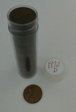 Get It Now 1972 D Roll Of 50 Lincoln Pennies