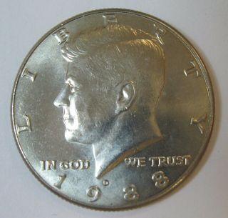1988 - D John F Kennedy Clad Half Dollar Choice Bu From Set Dutch