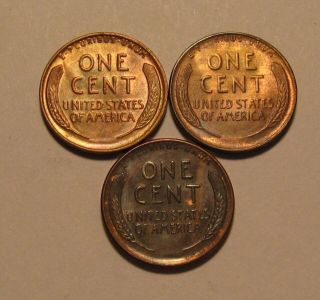 1935 S 1936 D 1936 S Lincoln Cent Penny - Mixed AU,  /BU - 29SU 2