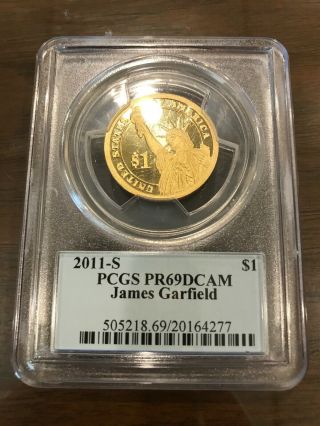 2011 S $1 James A Garfield Presidential Dollar Pcgs Pr69dcam