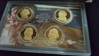 2007 U.  S.  Presidential $1 Coin Proof Set Of 4,  W/coa & Specs,