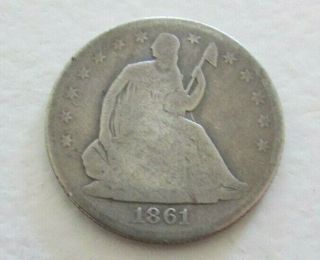 1861 - O 50c Seated Liberty Half Dollar - - - - - And