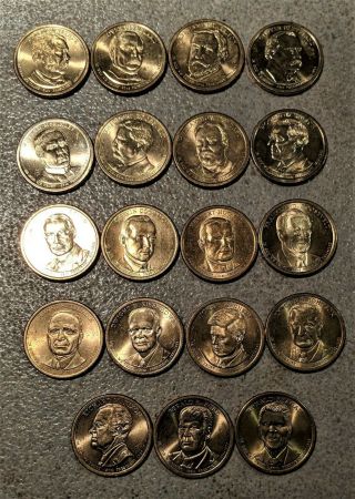 2012 - 2016 P &/or D Presidential Dollars 19 Coins Complete Set Hard To Find
