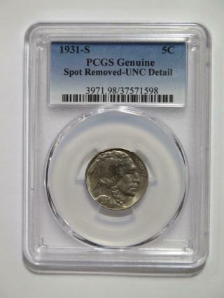 1931 S Buffalo Nickel 5 Cents U.  S.  Coin ?pcgs Unc - Details Graded?