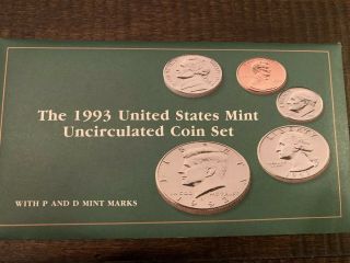 United States 1993 Uncirculated Coin Set With D And P Marks