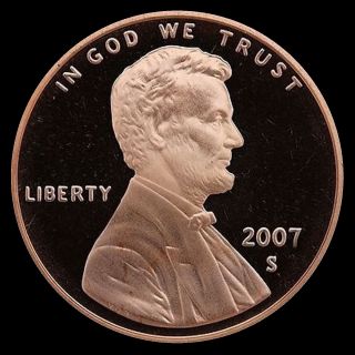 2007 S Lincoln Cent Gem Deep Cameo Proof Penny Us Coin