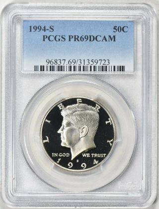 1994 - S Kennedy Proof Half Dollar 50c Pcgs Pr69dcam