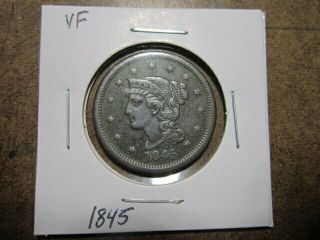 Large Cent 1845 (vf)