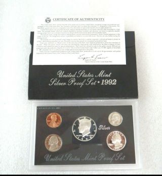 1992 United States Silver Proof Coin Set - U.  S.  Official
