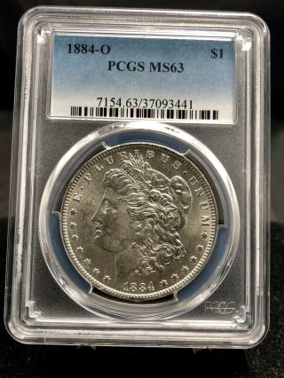 1884 - O $1 Morgan Silver Dollar Pcgs Ms63 (1529)