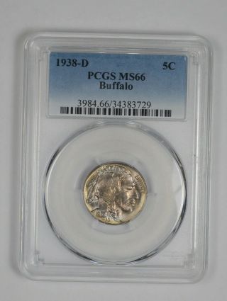 Ms66 1938 - D Indian Head Buffalo Nickel - Graded Pcgs 269