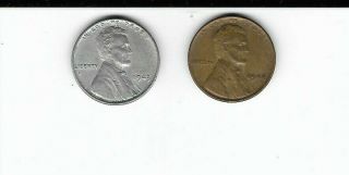 1943 Steel 1944 Copper Penny