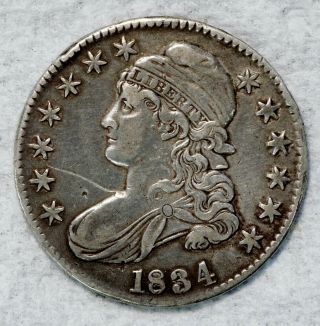 1834 Capped Bust Silver Half Dollar Us United States Coin B0035