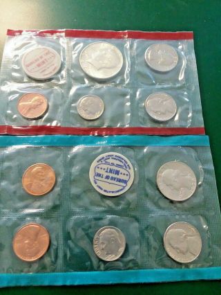 1970 P & D United States Uncirculated Coin Set W/envelope 3 Dsp