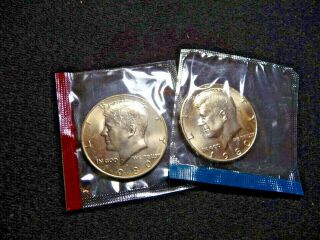 1980 P - D Kennedy Half Dollar From Us & Proof Set In Cello C - 24 - 19