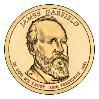 2011 P $1 James A.  Garfield - 20th U.  S.  President - Bu