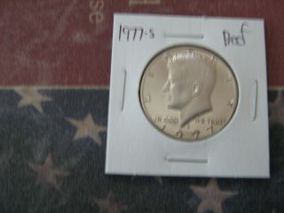 1977 - S Proof Kennedy Half Dollar Cameo Coin Aa1
