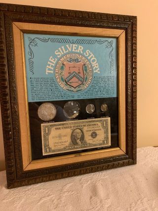 The Silver Story Framed Coin & Bill Collectible