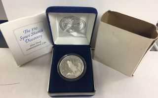 1989 $50 Space Shuttle Discovery Silver Proof Commemorative Coin