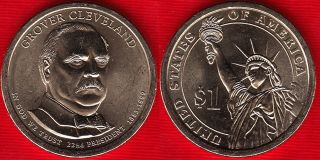 Usa 1 Dollar 2012 D " Grover Cleveland " Unc