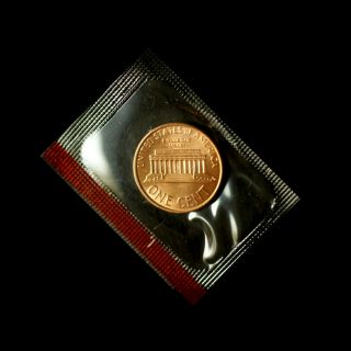 1991 P,  D Lincoln Memorial Penny Uncirculated Coins Cello 3