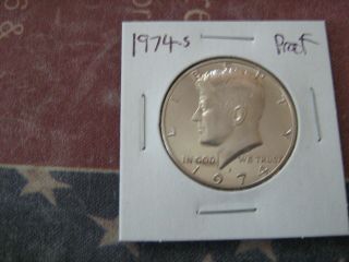 1974 - S Proof Kennedy Half Dollar Cameo Coin Af