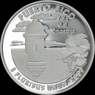 2009 S Puerto Rico Territorial Quarter U.  S.  Gem Proof Deep Cameo Cn - Clad