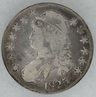 1825 Capped Bust Half Dollar 50c Silver Vg/f Very Good Fine (9608)