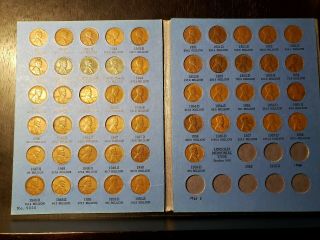 Whitman Lincoln Wheat Pennies 2,  Complete 1941 - 1958