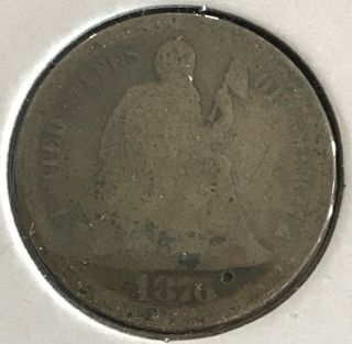 1876 S - 90 Silver Seated Liberty Quarter - 25¢ Cent - Us Coin / Coinage