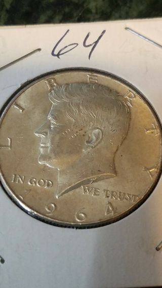 4× Kennedy Silver Half Dollars.  1964,  1964 - D (90) 1965 & 1968 - D (40) 4 Gems