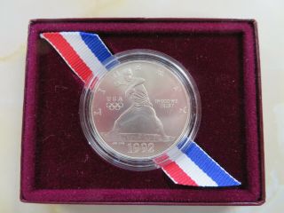 1992 D Uncirculated Olympics Silver Commemorative Dollar Ogp