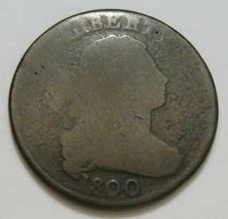 1800 Draped Bust Large Cent S - 199 Terminal Die State Large Smooth Planchet
