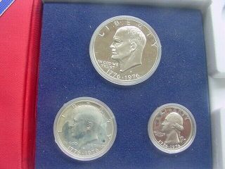 1776 - 1976 - S - US Bicentennial Silver Proof Set - 3 coins 2