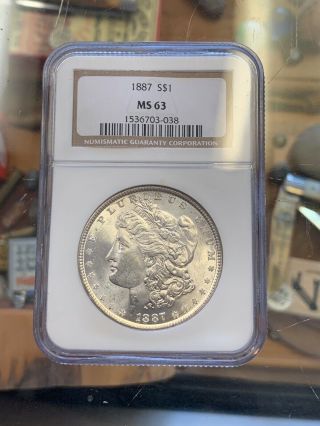 Ngc Ms63 1887 Morgan Silver Dollar Stunning Coin