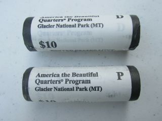 2011 P & D America The " Glacier National Park " U.  S.  Quarter Rolls