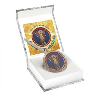 2015 Ukraine 1 Hryvnia Archangel Michael Ornament I 1 oz Silver Gilded Coin 4