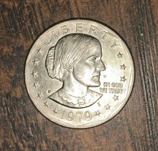 1979 - P Susan B Anthony $1 Dollar Coin Wide Rim / Near Date