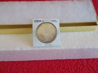 Nicely Toned End Roll 1884 " O " Morgan Silver Dollar Coin 2,  Jacketed