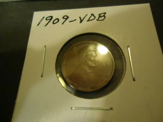 1909 Lincoln Wheat Cent Coin Vdb On It S & H,  C/s