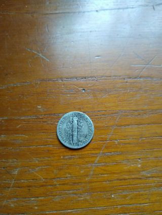 FINE 1919 S Mercury Silver Dime Coin 4