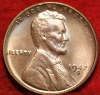 Uncirculated Red 1942 - S San Francisco Copper Lincoln Wheat Cent