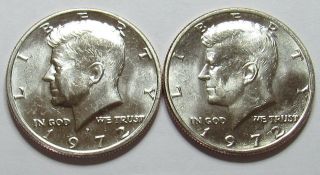 1972 P&d Kennedy Half Dollar In Bu