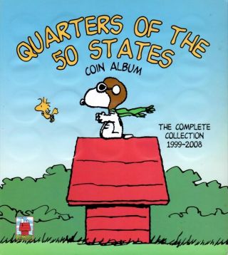 50 States Quarters In A Snoopy Album W/golden Dollar