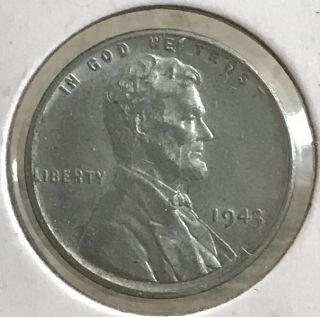 1943 - Steel War Lincoln Wheat Penny - Cent 1¢ Us Coin - Coinage 2